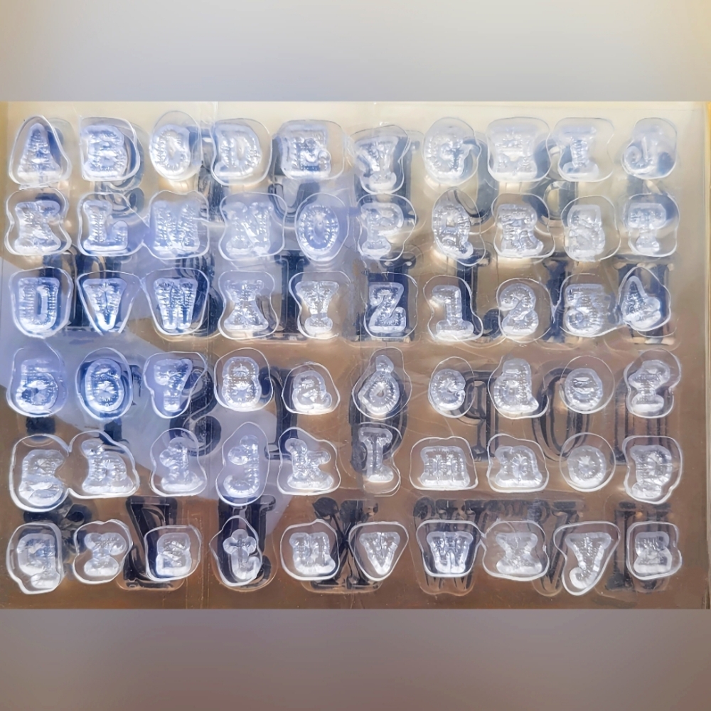 Block Letters Alphabet • Rubber Stamp Set • NWOT